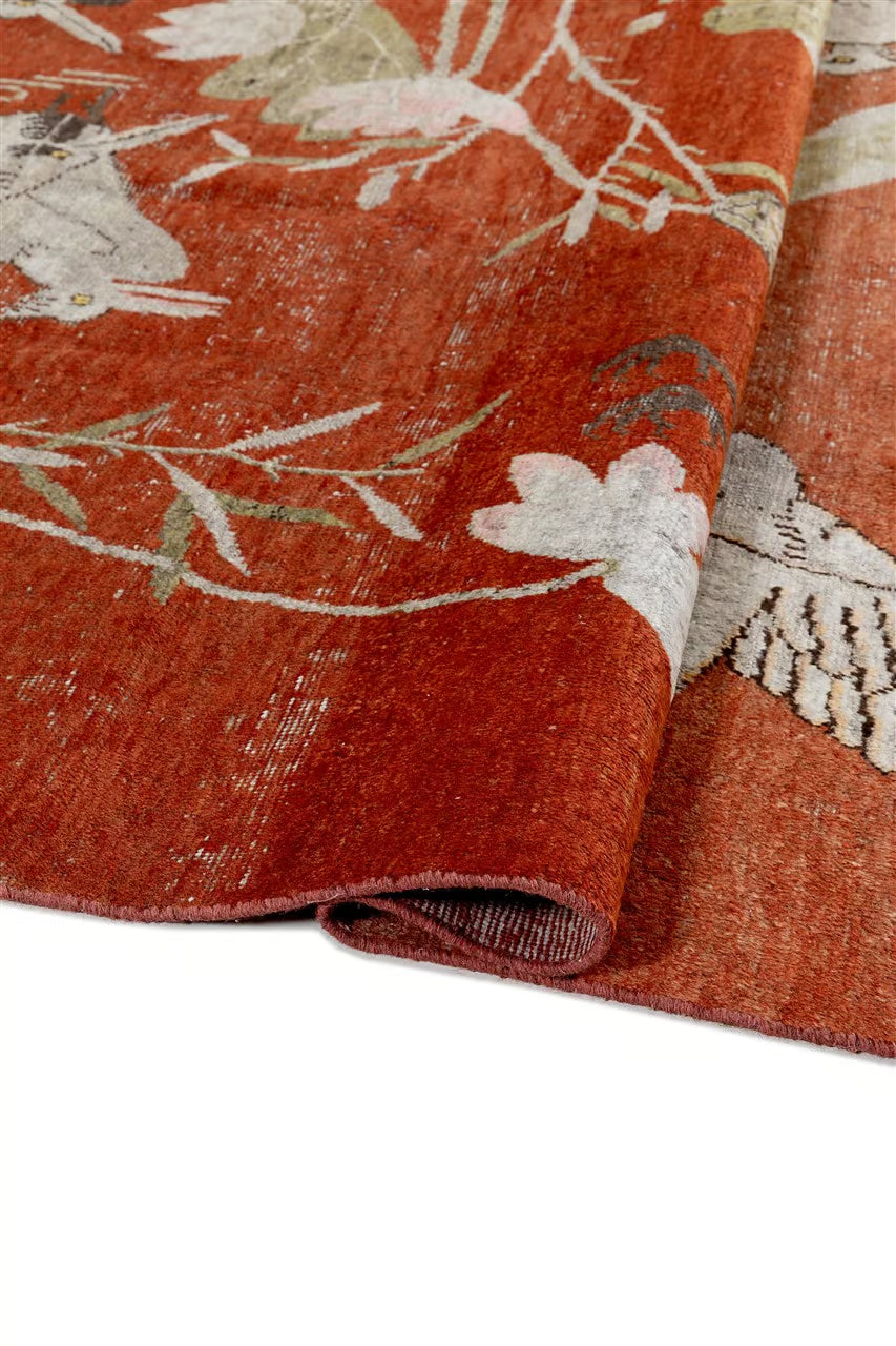 Tappeto Antico Samarcanda Autentico in Lana - 243 x 152 cm