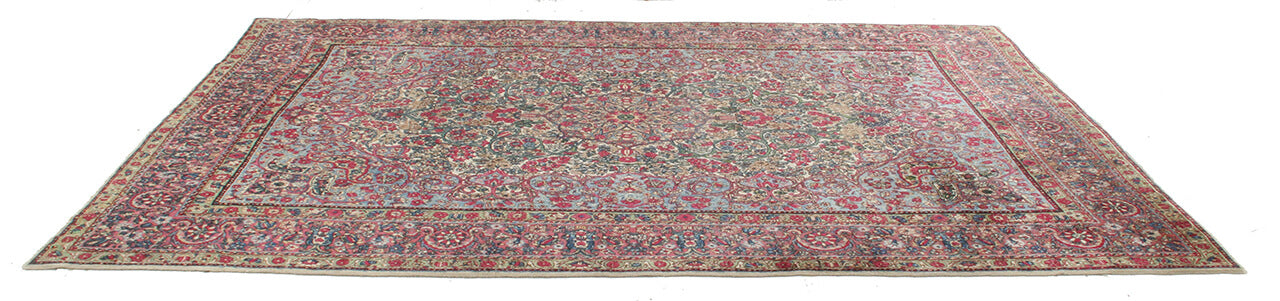 Tappeto Kerman Antico Persiano Autentico | Annodato a Mano 338x238cm