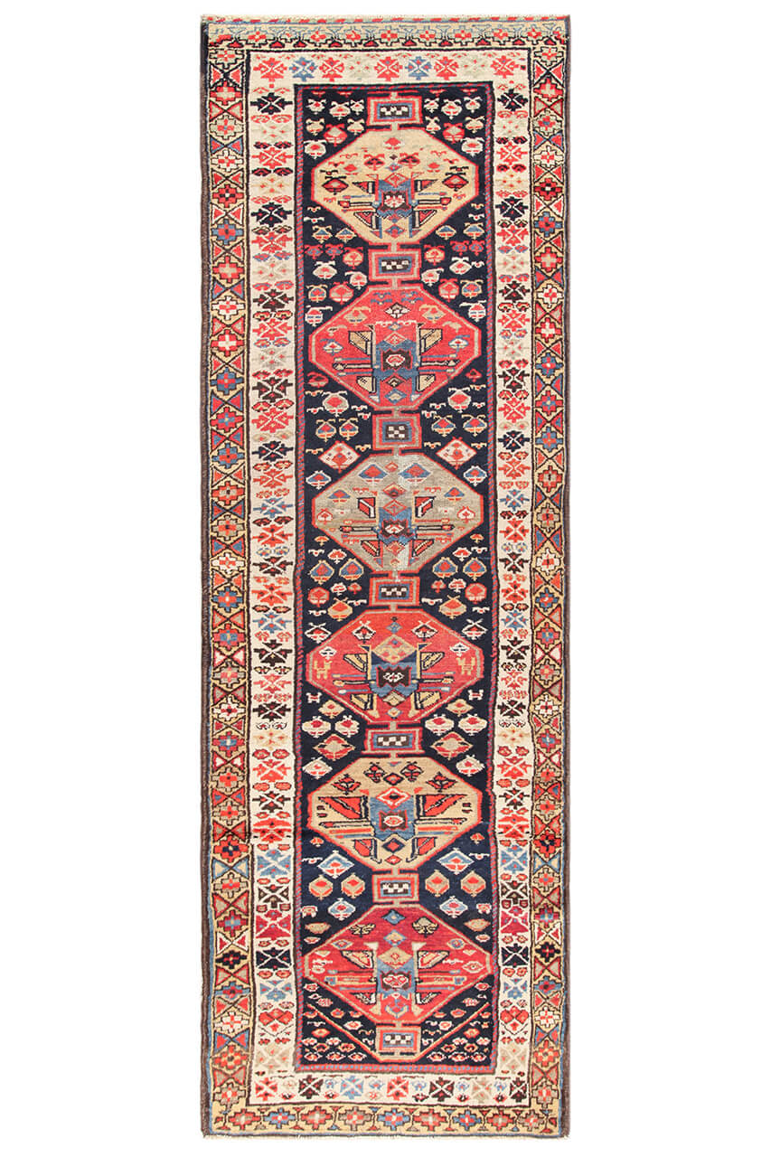 Authentic Antique Persian Malayer Rug | Hand-Knotted 185x95cm
