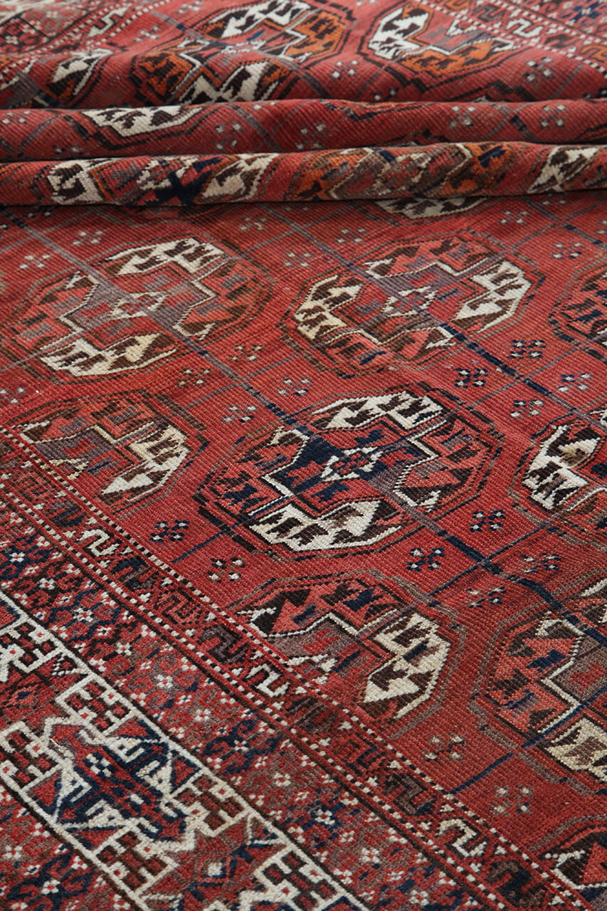 Tappeto Orientale Bouchara Antico: Autentico Tappeto Turcomanno 308x229cm