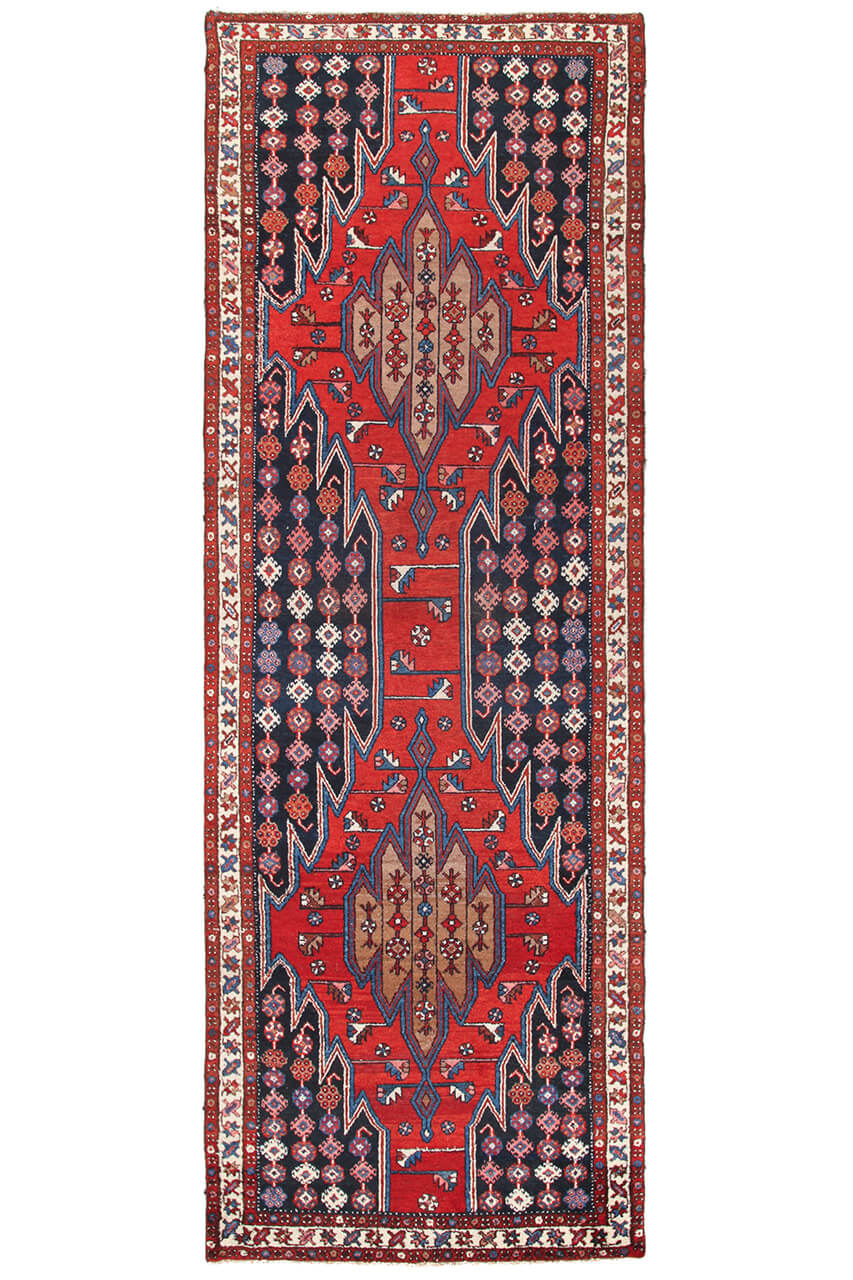 Authentic Antique Persian Malayer Rug | Hand-Knotted 300x95cm