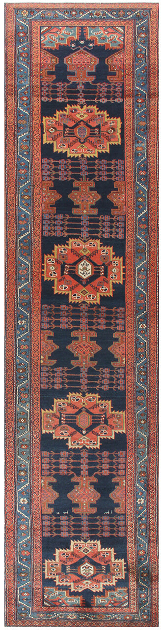 Authentic Antique Persian Malayer Rug | Hand-Knotted 450x100cm