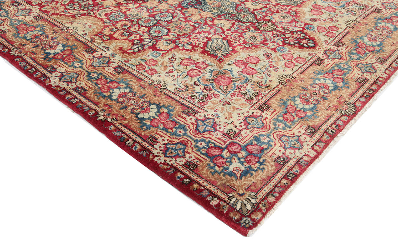 Tappeto Kerman Antico Persiano Autentico | Annodato a Mano 225x140cm