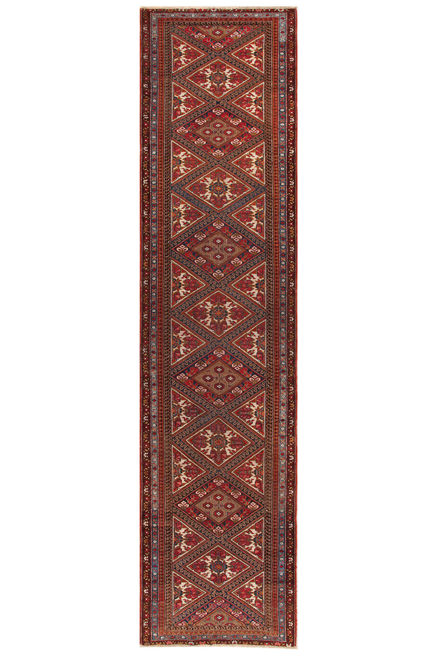 Tappeto Malayer Antico Persiano Autentico | Annodato a Mano 415x100cm
