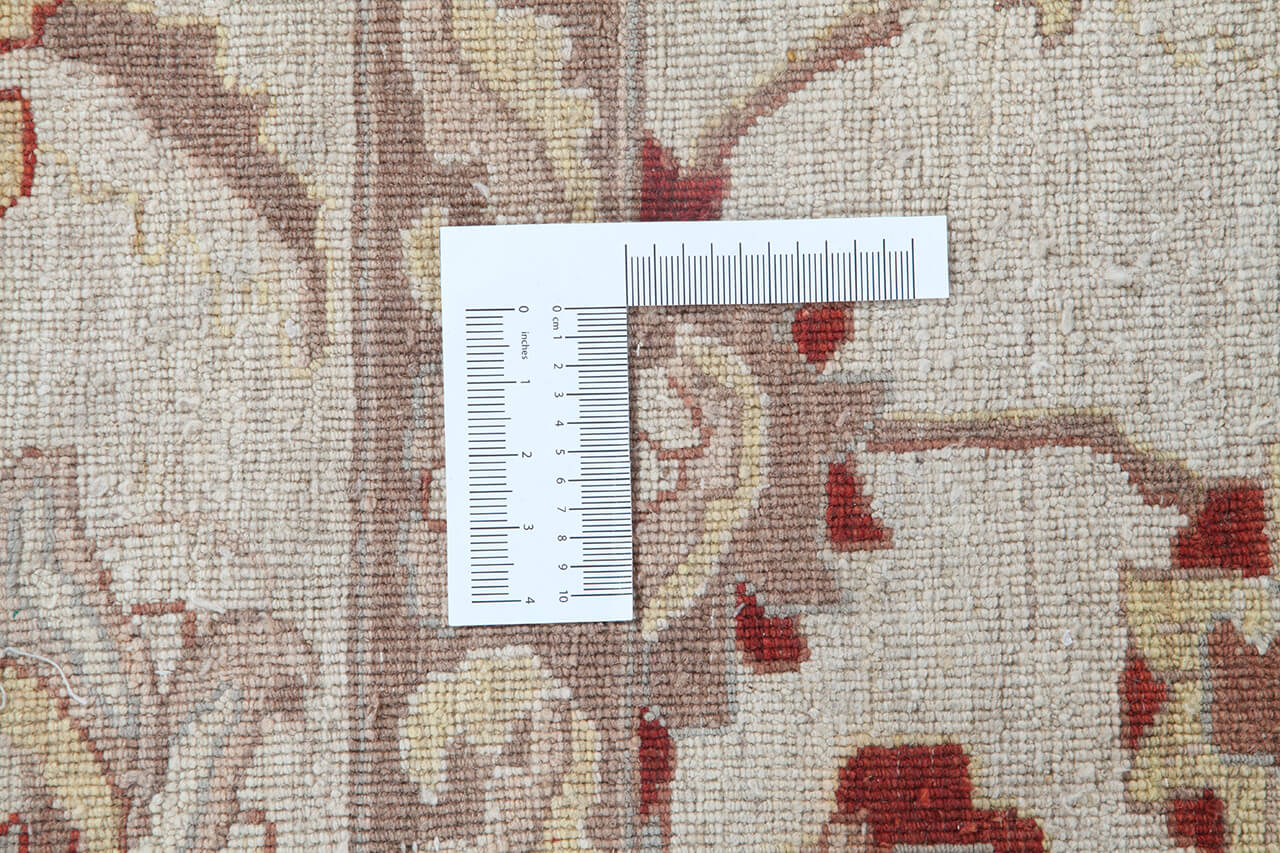 Tappeto Ziegler Beige in Lana, fatto a mano, 540x374cm