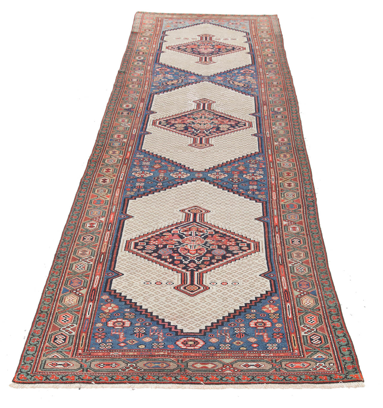 Authentic Antique Persian Malayer Rug | Hand-Knotted 445x106cm