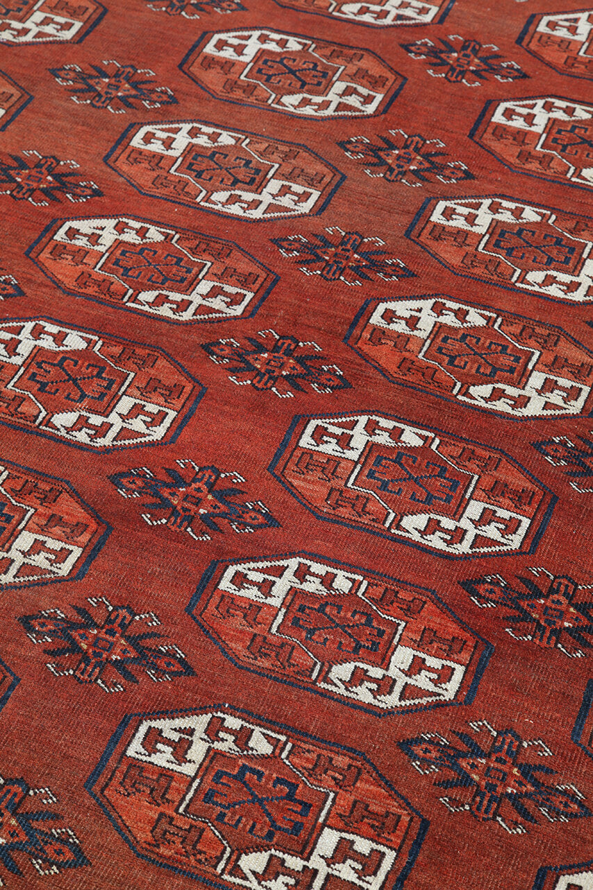 Tappeto Orientale Bouchara Antico: Autentico Tappeto Turcomanno 306x228cm