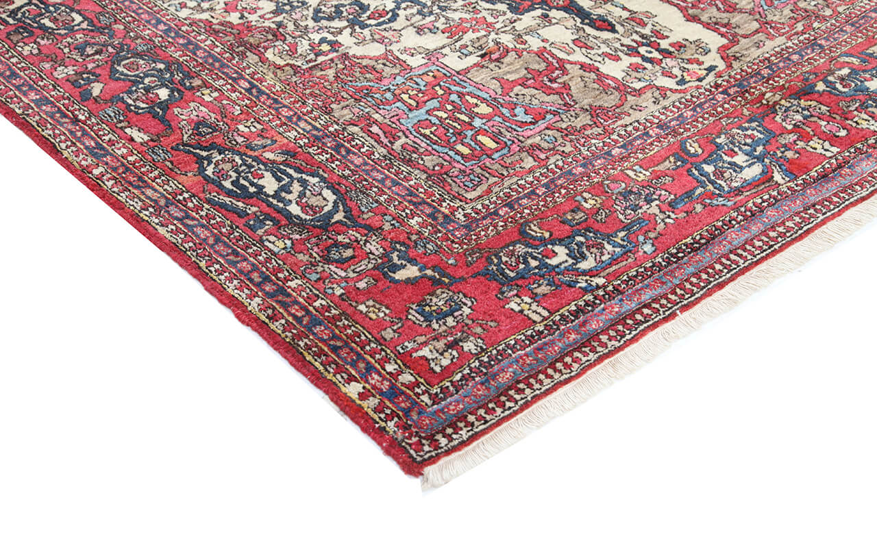 Authentic Antique Persian Isfahan Rug | Hand-Knotted 203x140cm
