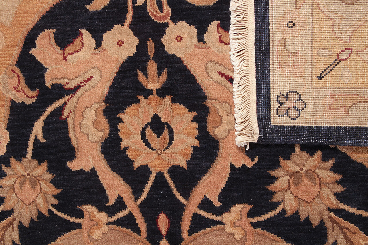 Tappeto Ziegler Beige in Lana, fatto a mano, 269x175cm
