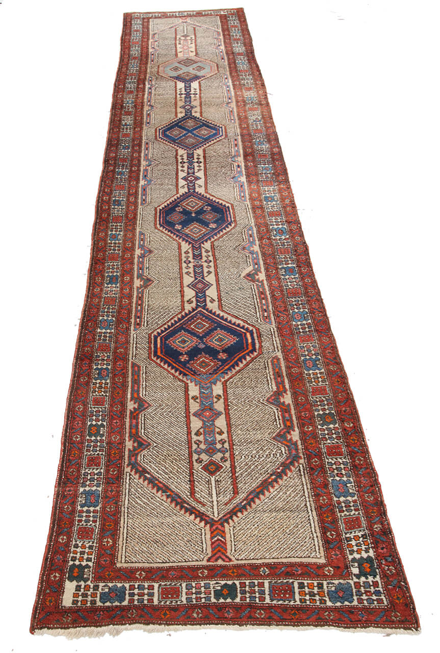 Authentic Antique Persian Malayer Rug | Hand-Knotted 430x78cm