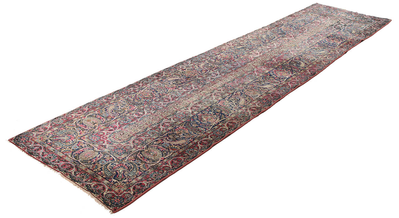 Authentic Antique Persian Kerman Rug | Hand-Knotted 427x102cm