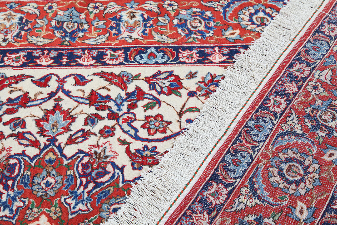 Authentic Antique Persian Isfahan Rug | Hand-Knotted 244x144cm