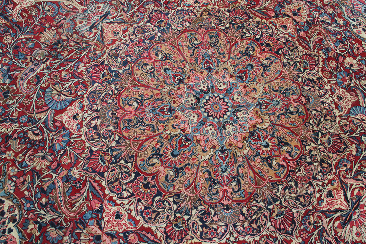 Tappeto Kerman Antico Persiano Autentico | Annodato a Mano 360x260cm