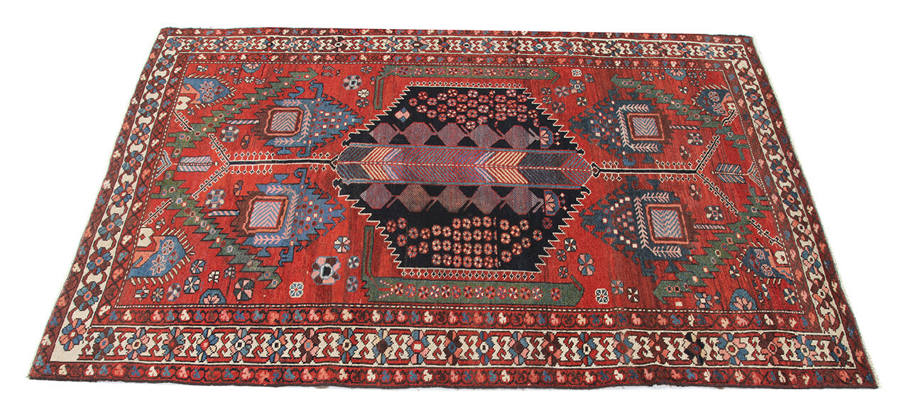 Authentic Antique Persian Malayer Rug | Hand-Knotted 195x129cm