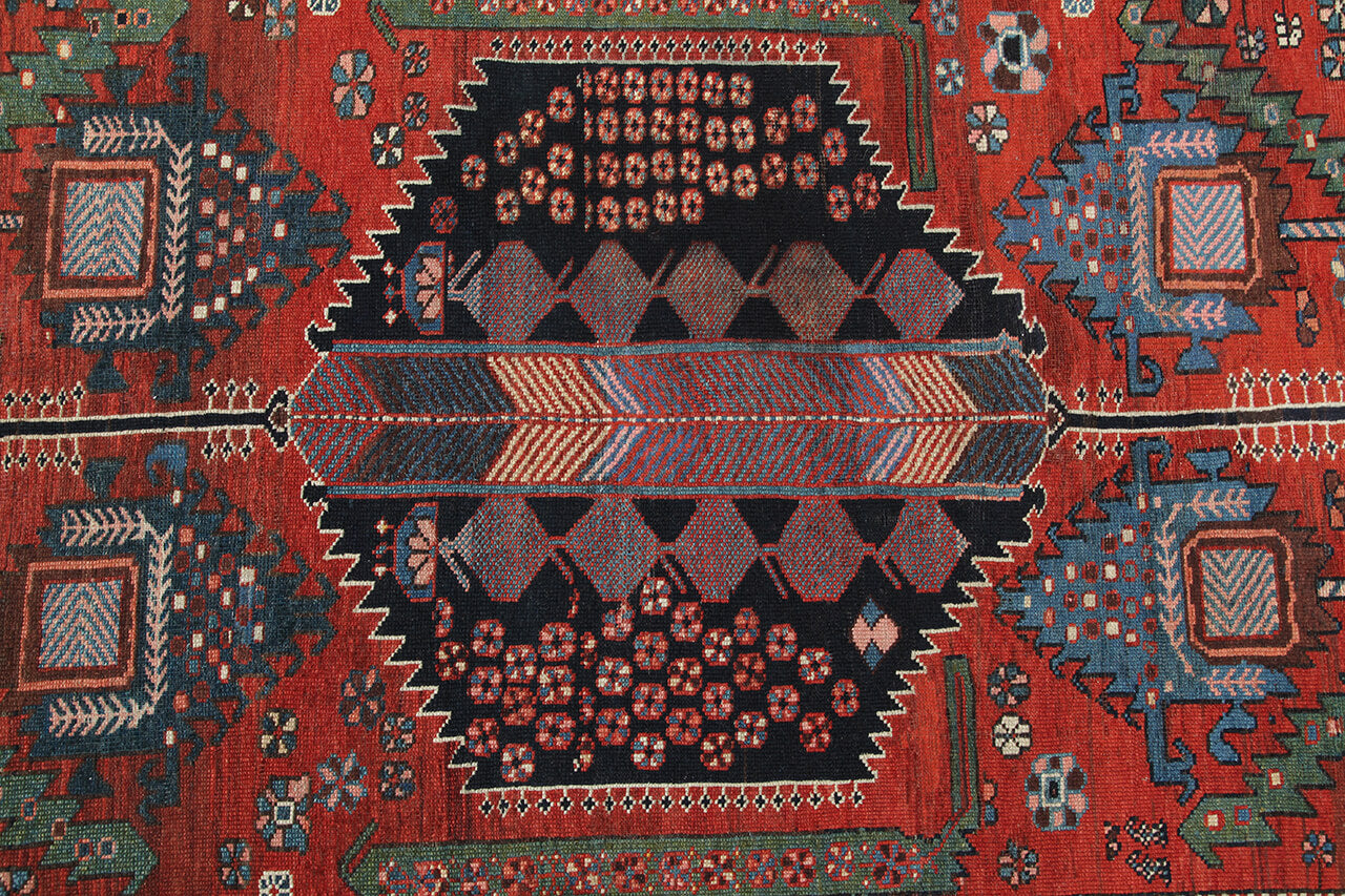 Authentic Antique Persian Malayer Rug | Hand-Knotted 195x129cm