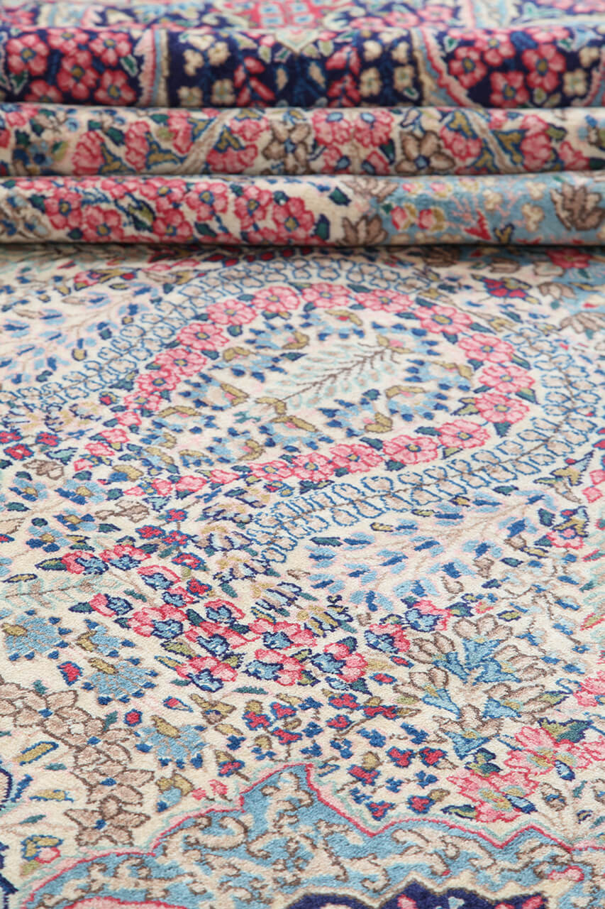 Tappeto Kerman Antico Persiano Autentico | Annodato a Mano 390x293cm