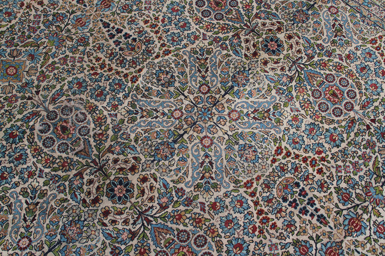 Tappeto Kerman Antico Persiano Autentico | Annodato a Mano 348x246cm