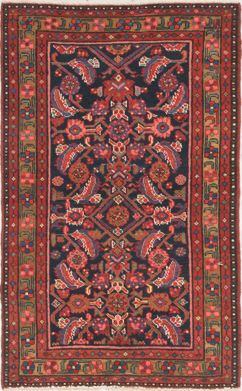 Authentic Antique Persian Malayer Rug | Hand-Knotted 145x88cm