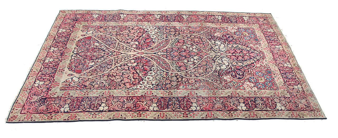 Tappeto Kerman Antico Persiano Autentico | Annodato a Mano 220x135cm
