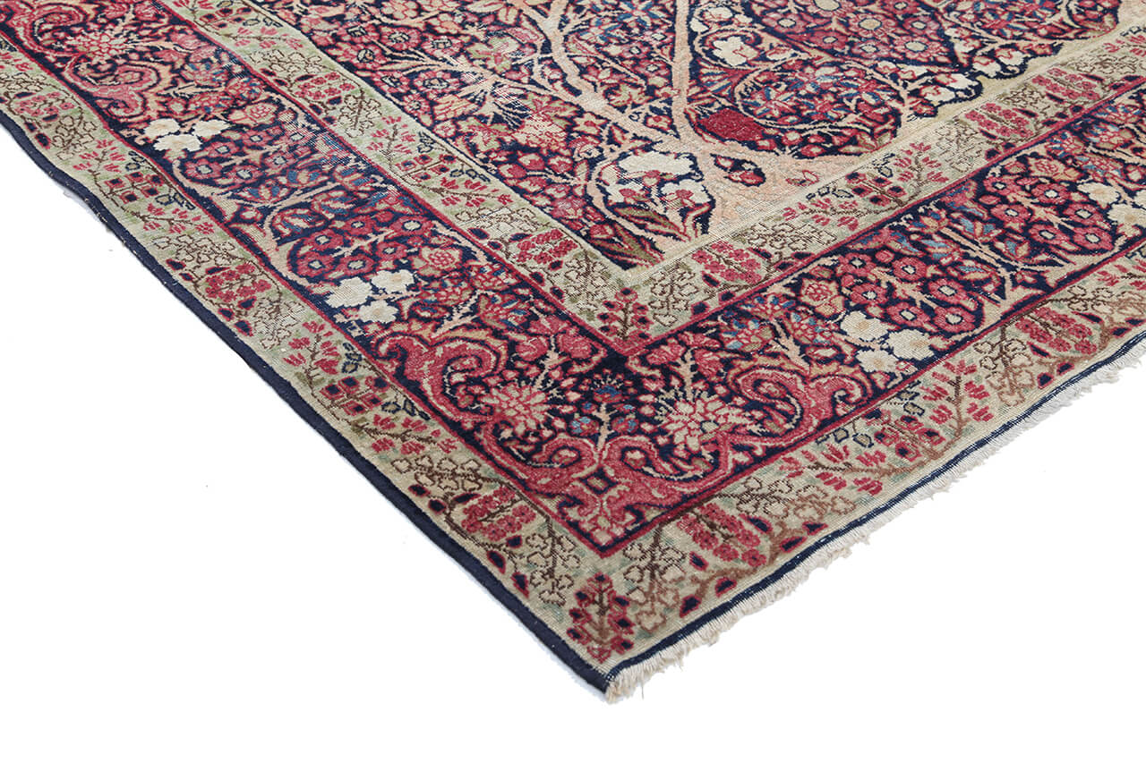 Tappeto Kerman Antico Persiano Autentico | Annodato a Mano 220x135cm