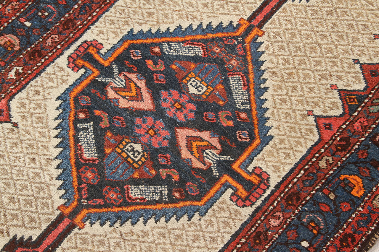 Authentic Antique Persian Malayer Rug | Hand-Knotted 455x95cm
