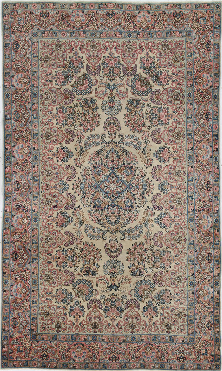 Tappeto Kerman Antico Persiano Autentico | Annodato a Mano 230x137cm