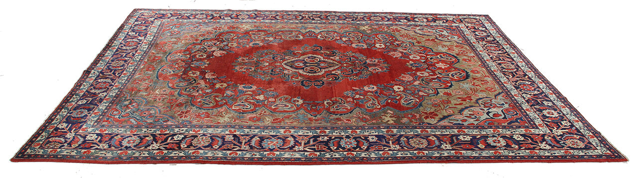 Tappeto Mahal Antico Persiano Autentico | Annodato a Mano 339x275cm