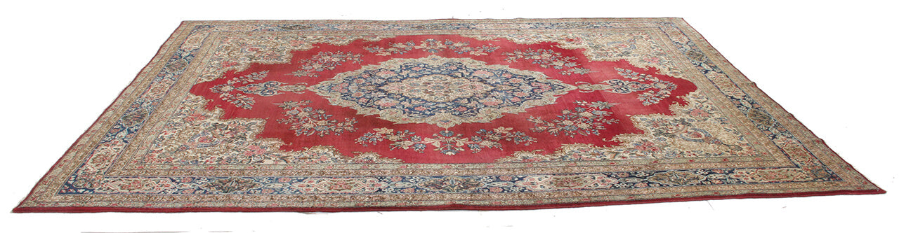 Tappeto Kerman Antico Persiano Autentico | Annodato a Mano 339x247cm