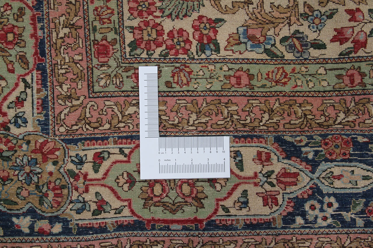 Tappeto Kerman Antico Persiano Autentico | Annodato a Mano 339x247cm