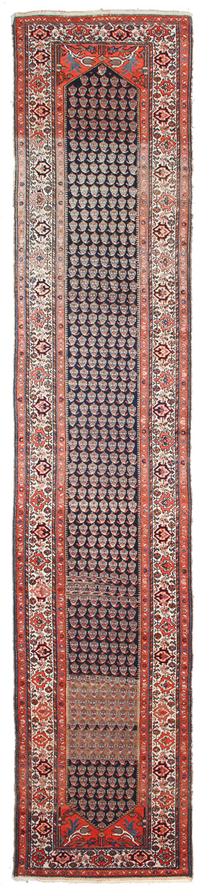 Authentic Antique Persian Malayer Rug | Hand-Knotted 521x103cm
