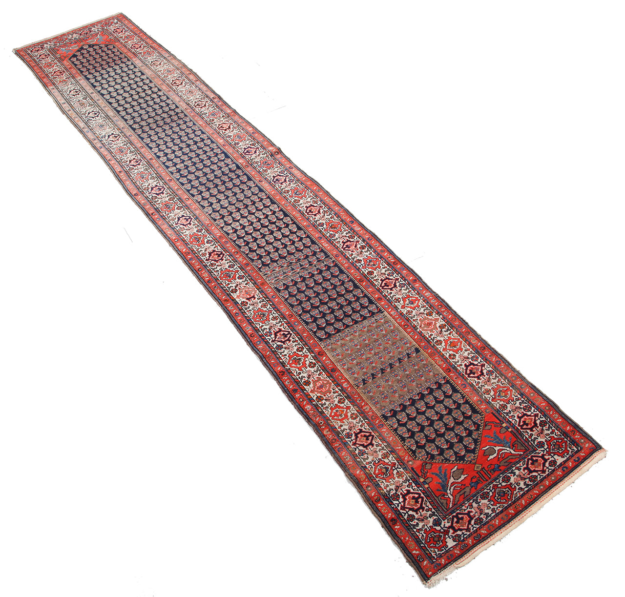 Authentic Antique Persian Malayer Rug | Hand-Knotted 521x103cm
