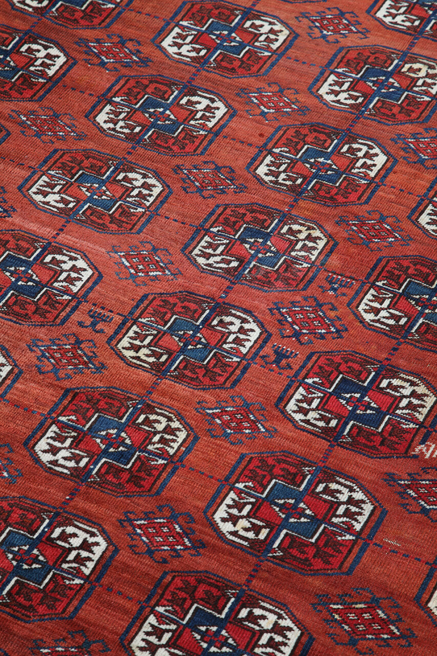 Tappeto Orientale Bouchara Antico: Autentico Tappeto Turcomanno 315x193cm