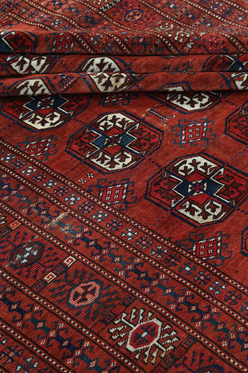 Tappeto Orientale Bouchara Antico: Autentico Tappeto Turcomanno 315x193cm