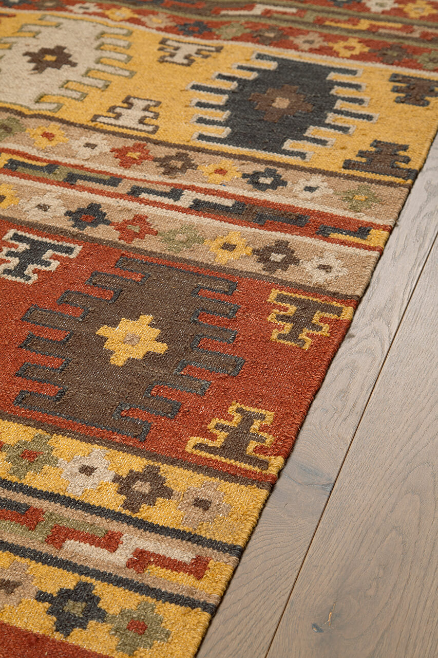 Tappeto Kilim in Lana - Fatto a Mano - KILIM SIVAS - Stile Etnico Tradizionale - Materiali Sostenibili