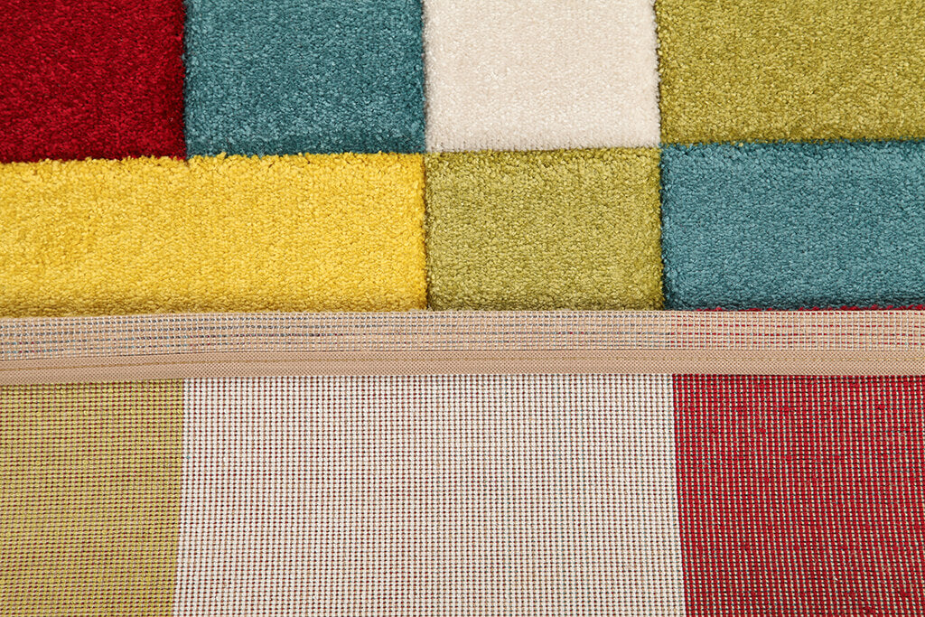 Tappeto Moderno Allegra - Multicolore - Morbido e Antiscivolo | Ideale per Soggiorno, Camera da letto e Cameretta
