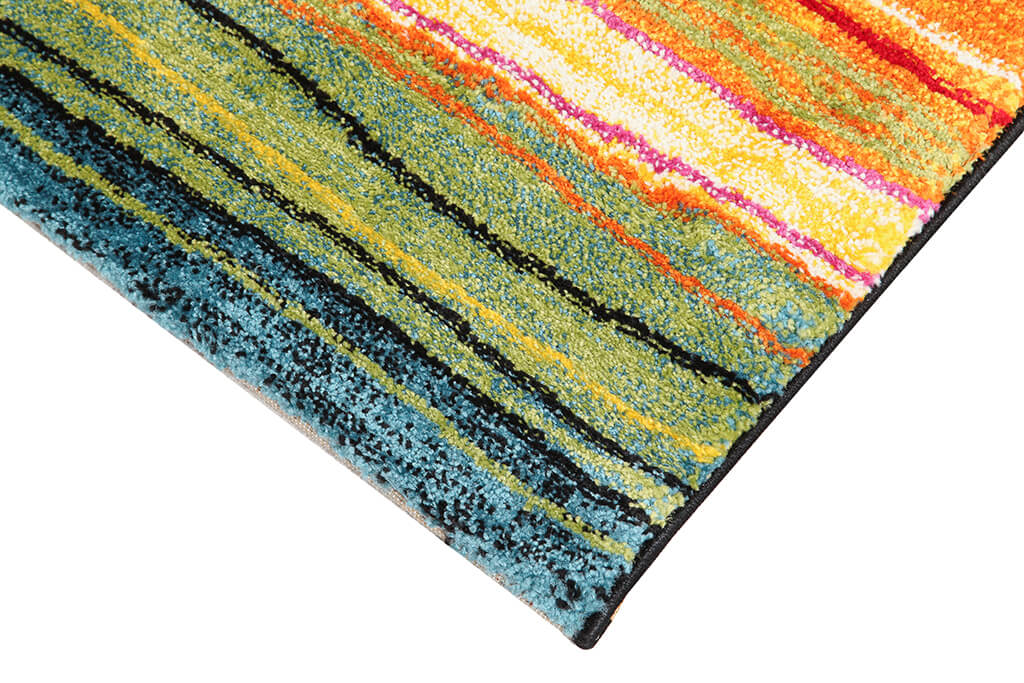 Tappeto Geometrico Multicolore Gioia C - Antiscivolo - Ideale per Soggiorno e Camera da letto