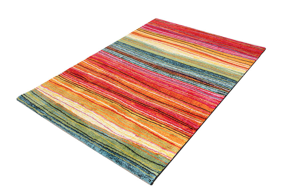 Tappeto Geometrico Multicolore Gioia C - Antiscivolo - Ideale per Soggiorno e Camera da letto