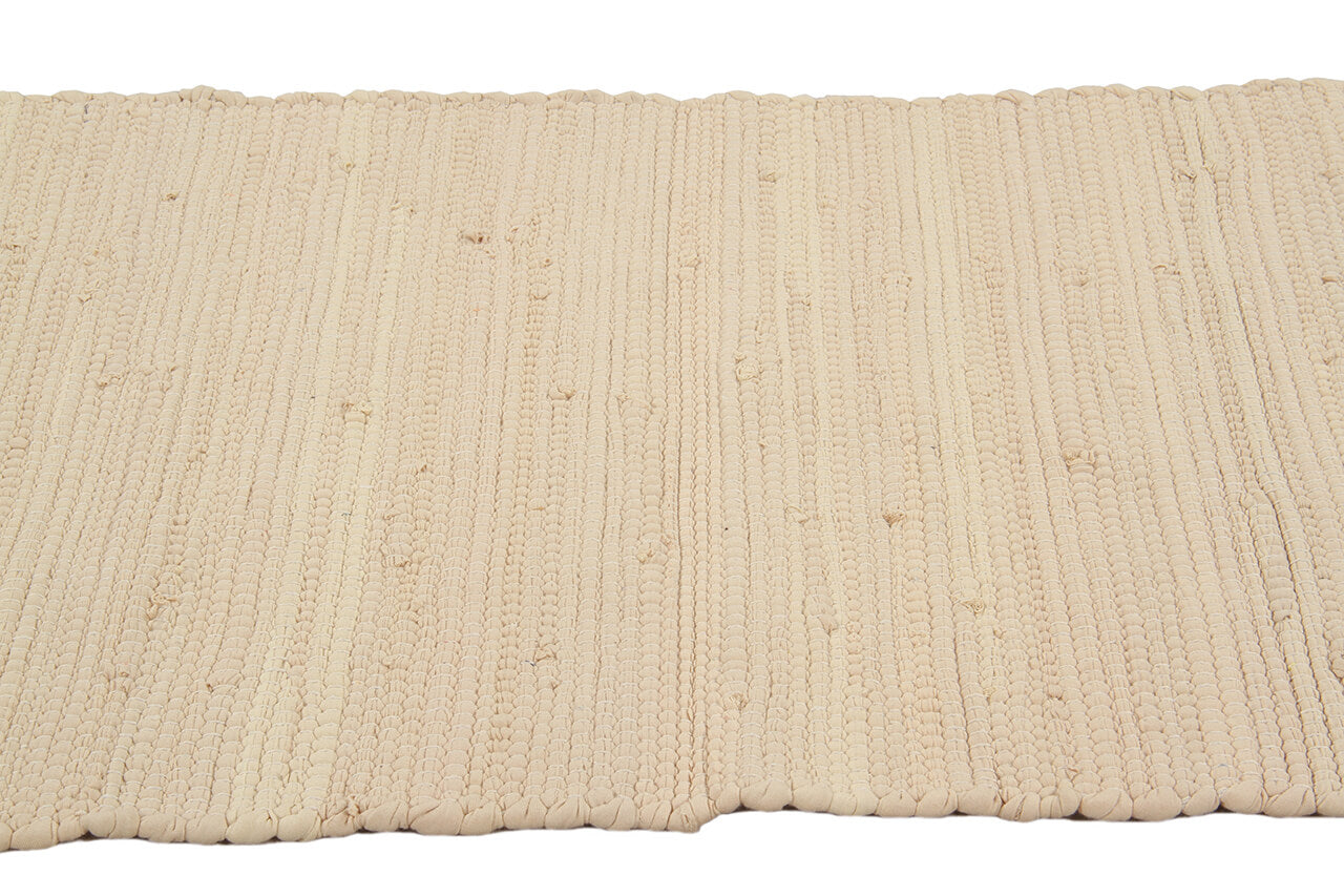Tappeto Abano Avorio in Cotone - Lavabile in Lavatrice - Ideale per Bagno o Cucina