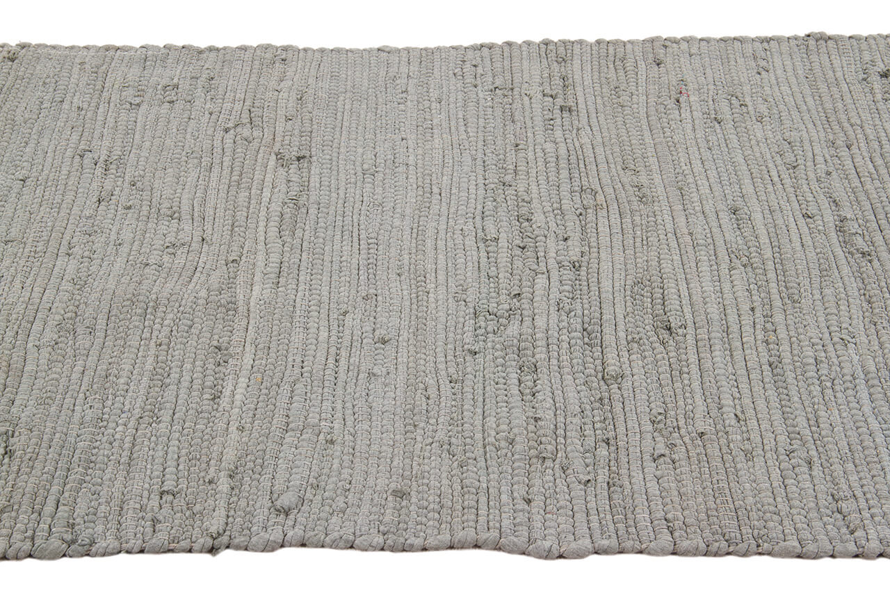 Tappeto Abano Grigio in Cotone - Lavabile in Lavatrice - Ideale per Bagno o Cucina