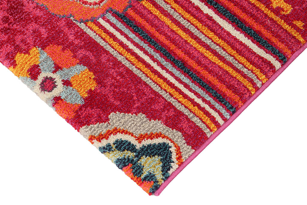 Tappeto colorato Tangeri 2 Fuchsia stile mediterraneo