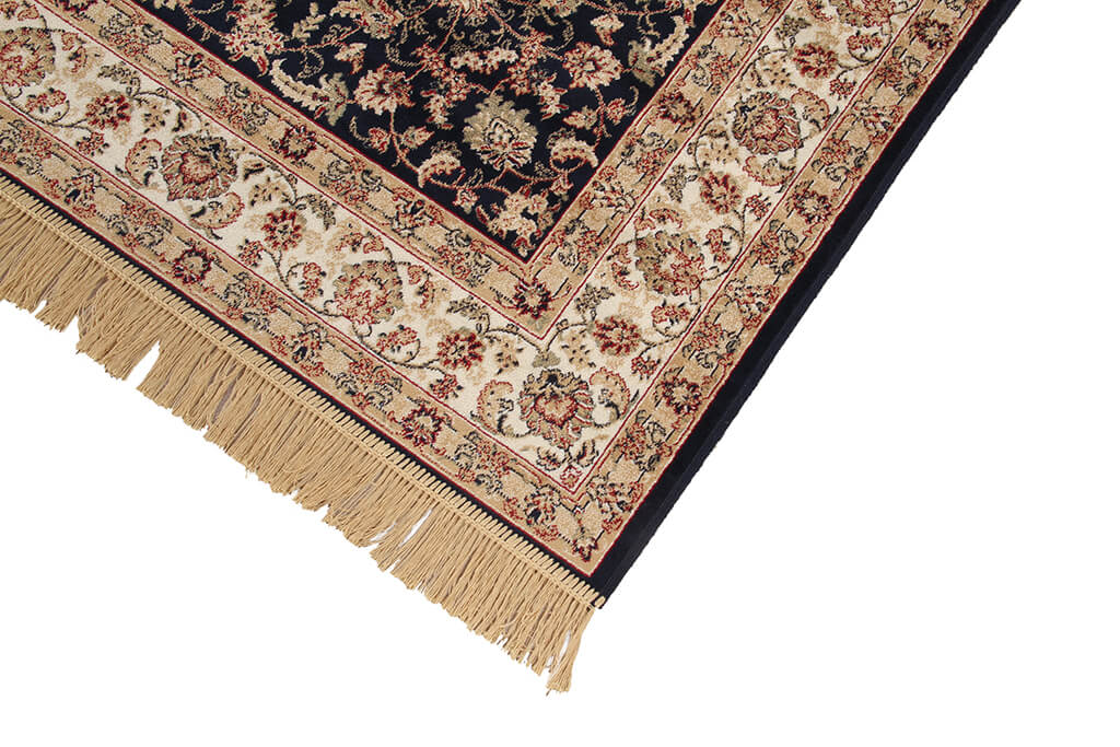Tappeto Classico Orientale Blu Marino - Farshian Hereke 2 Navy - Ideale per Soggiorno, Sala da Pranzo, Camera da Letto