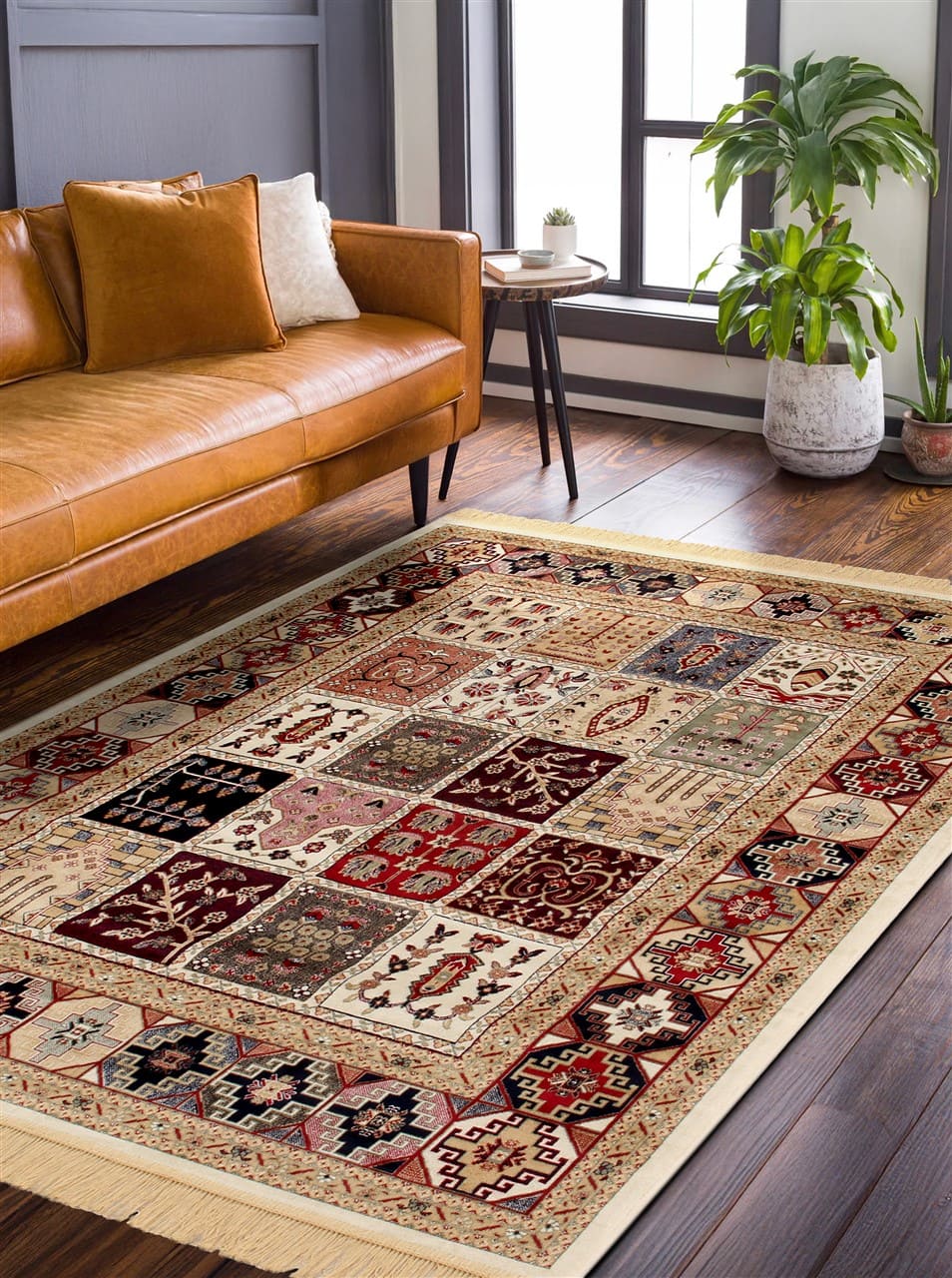 Tappeto Classico Orientale Avorio - Farshian Bachtiar Ivory - Ideale per Soggiorno, Sala da Pranzo, Camera da Letto