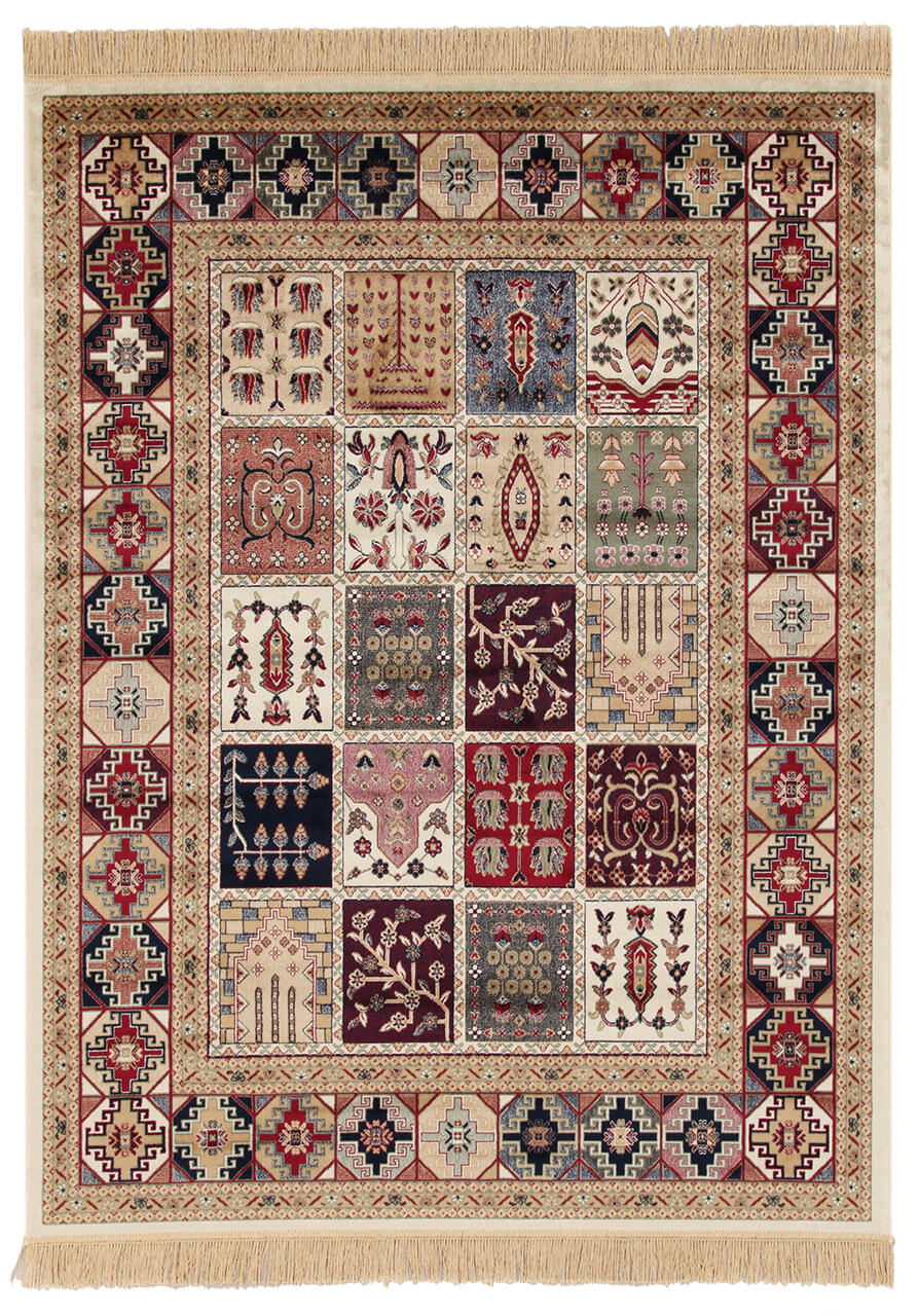 Tappeto Classico Orientale Avorio - Farshian Bachtiar Ivory - Ideale per Soggiorno, Sala da Pranzo, Camera da Letto