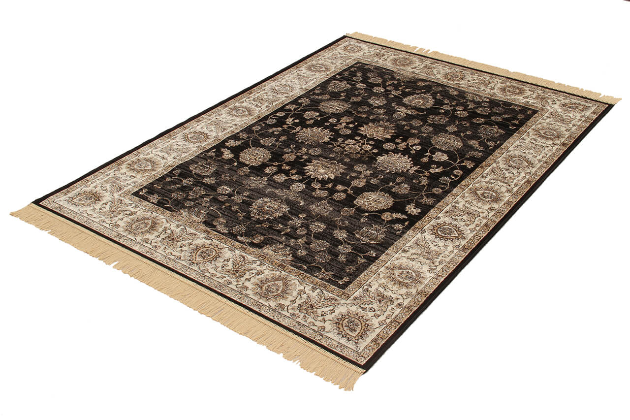 Tappeto Vintage Ziegler 1 Black – Stile Classico – Nero e Beige