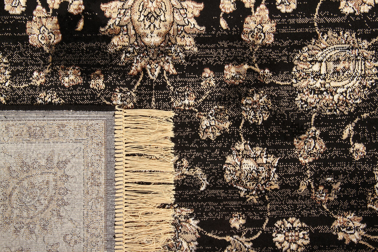 Tappeto Vintage Ziegler 1 Black – Stile Classico – Nero e Beige