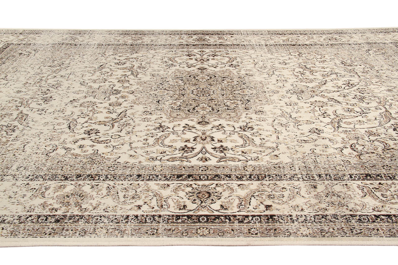 Tappeto Classico Vintage Kashan 1 Creme - Viscosa