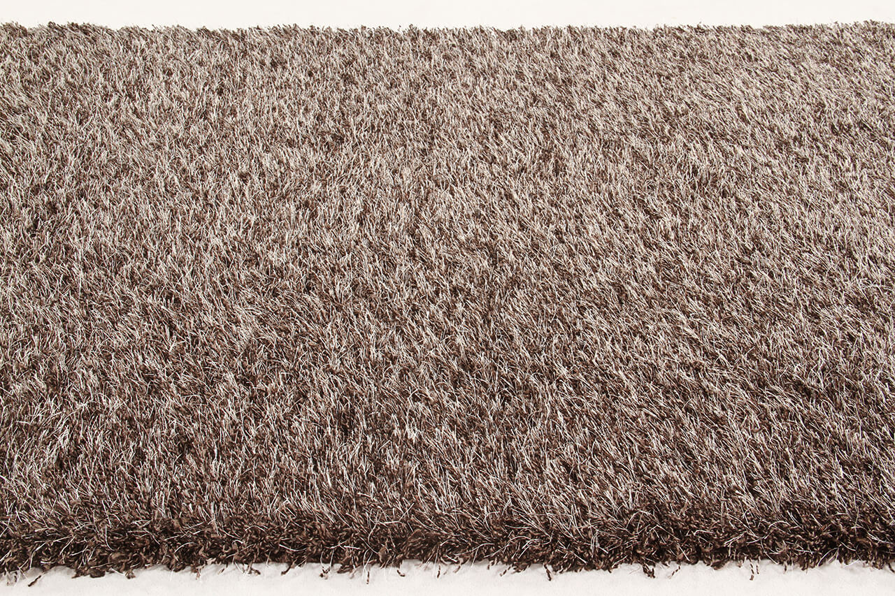 Tappeto Sheen Dark Beige Pelo Alto Morbido Elegante