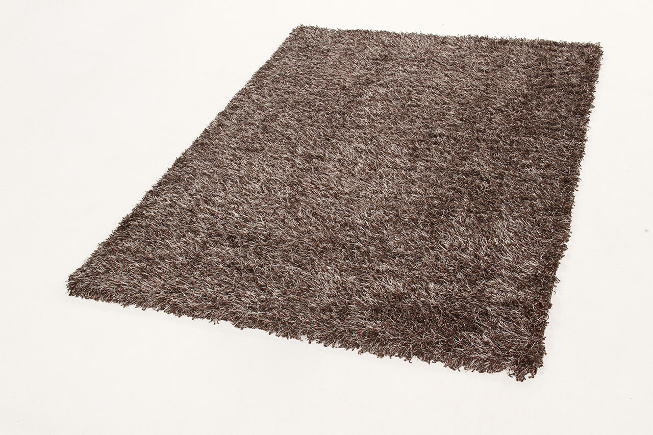 Tappeto Sheen Dark Beige Pelo Alto Morbido Elegante