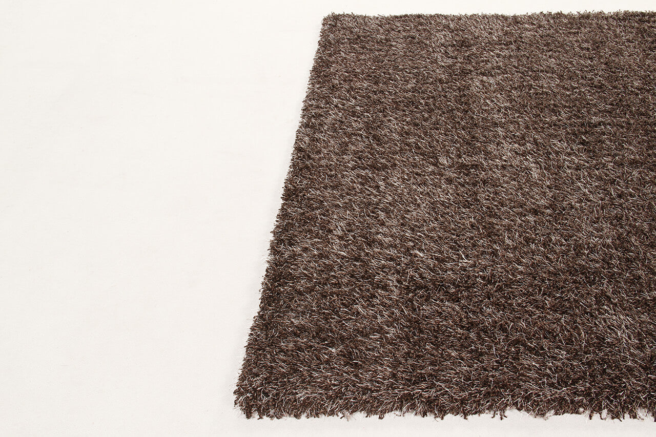 Tappeto Sheen Dark Beige Pelo Alto Morbido Elegante