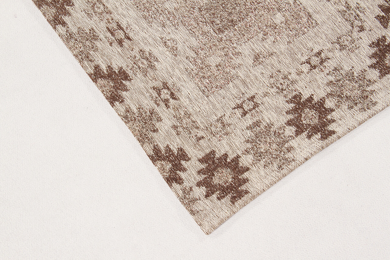 Tappeto Velluto Etnik – Patchwork Geometrico – Beige Marrone